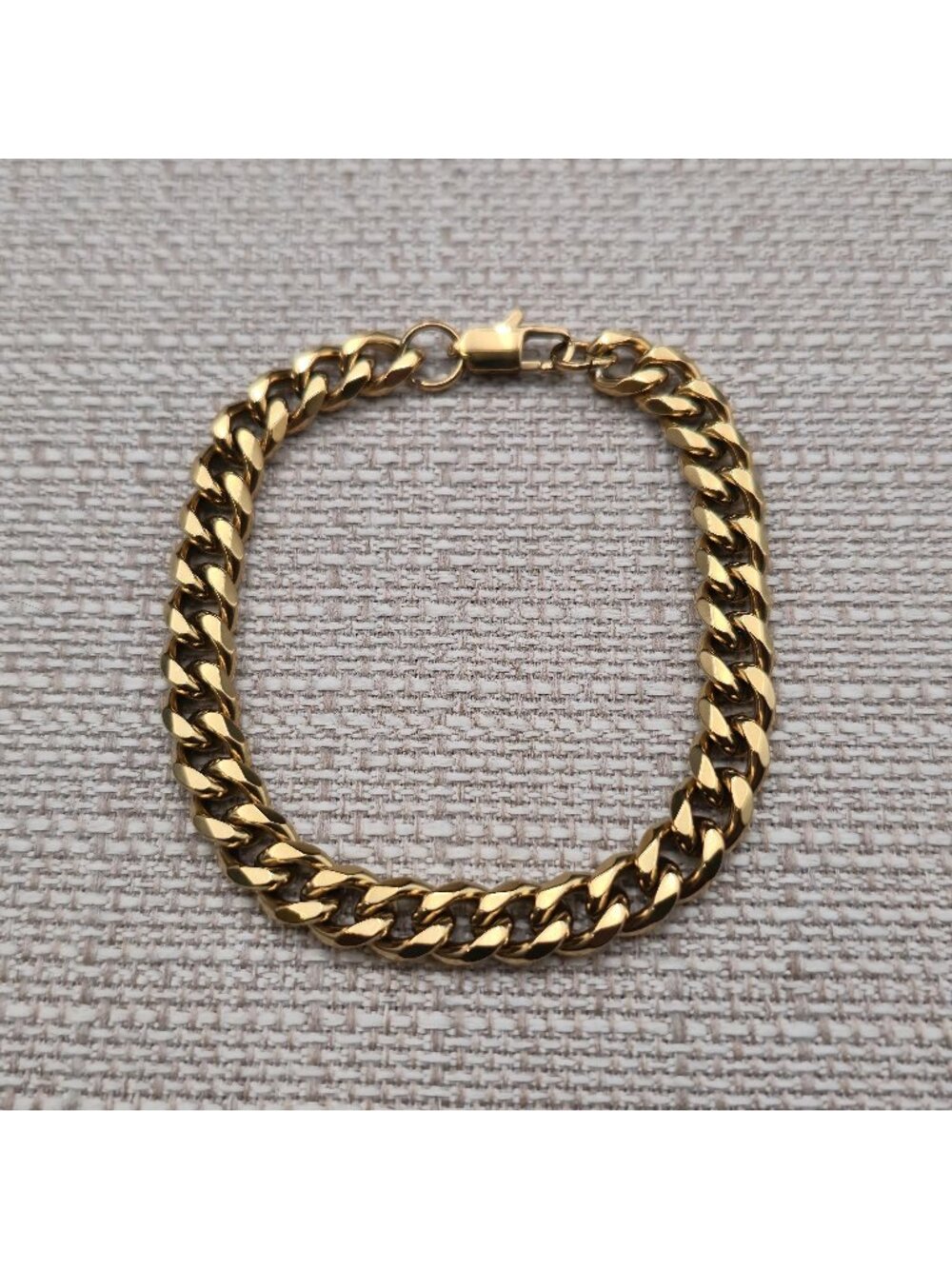 8 Inch Gold Plated Heavy Miami Cuban Link Chain Unisex Bracelet A8859